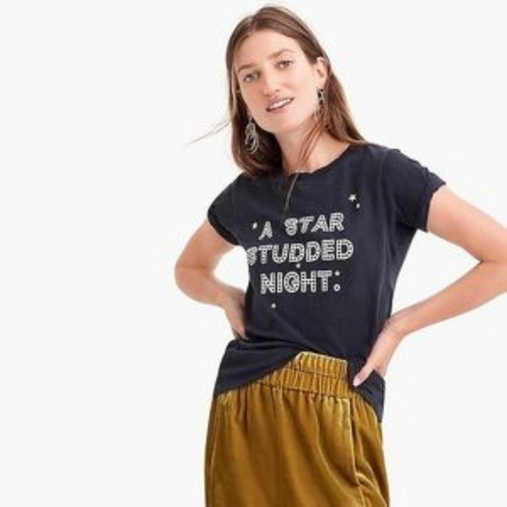 J.Crew Marfa Texas star studded night t-shirt